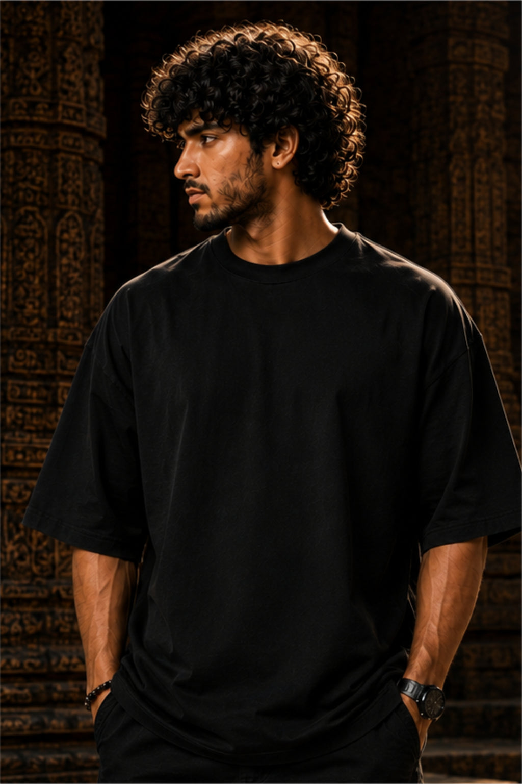 Yoga Karmasu Kaushalam Oversized T-Shirt – Bhagavad Gita Verse 2:50