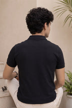 Fabrixa Minimal F Logo Black Polo T-Shirt