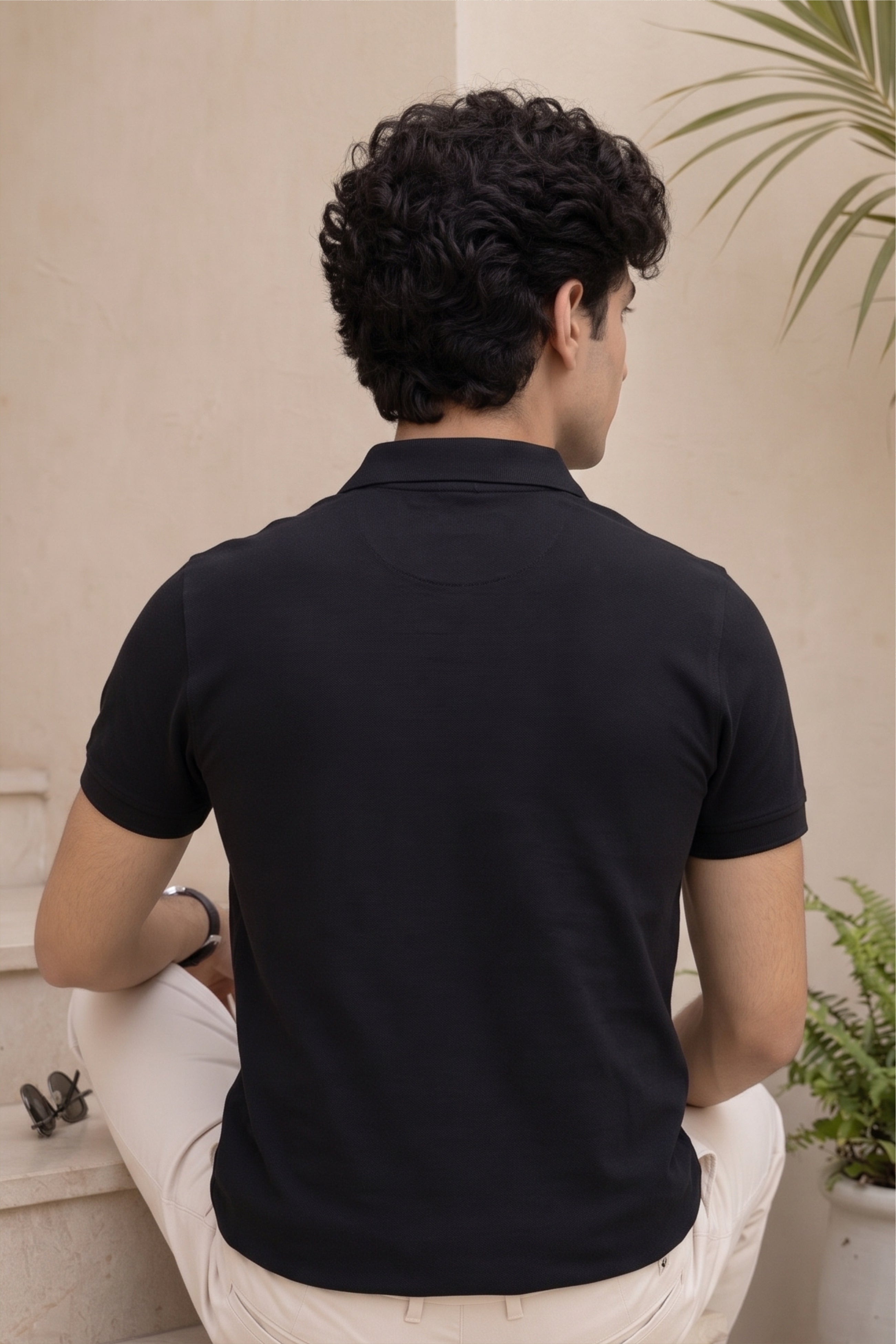 Fabrixa Minimal F Logo Black Polo T-Shirt