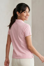 FABRIXA Women’s Pink Polo T-Shirt with Minimal F Logo