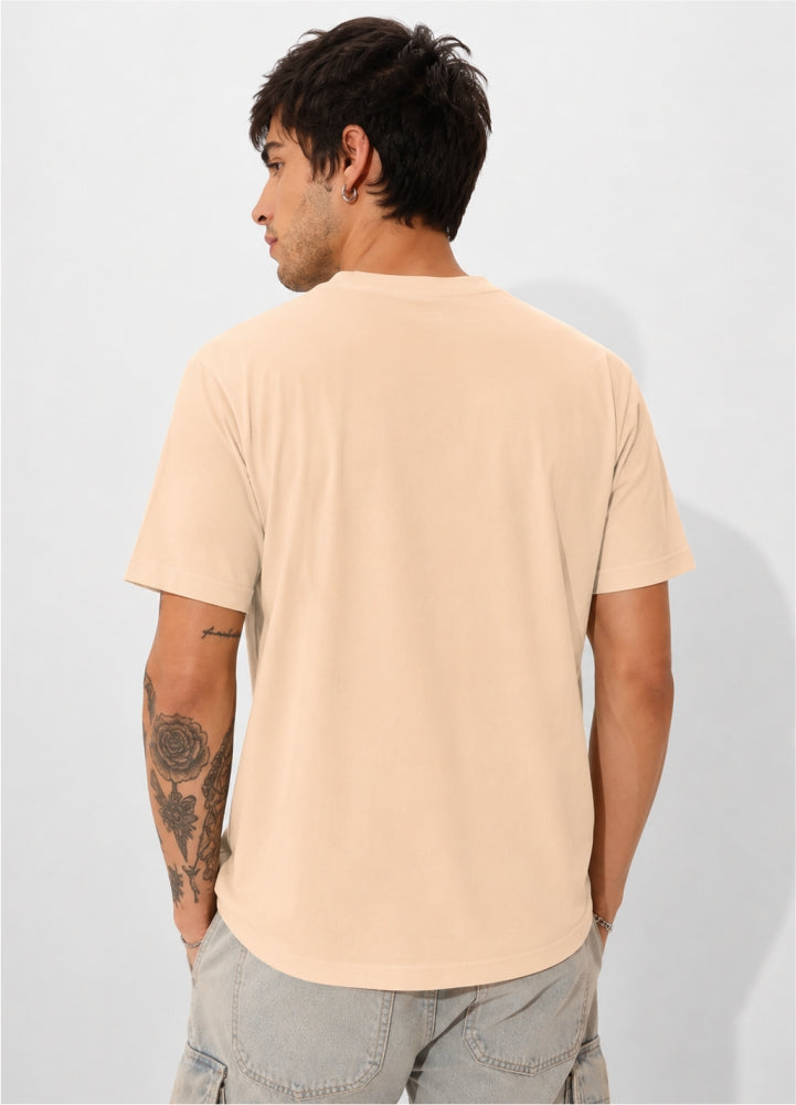 Fabrixa Premium Oversized Beige T-Shirt for Men