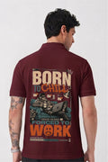 Born to Chill Forced to Work Back Print T-Shirt