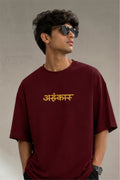Ahamkar Spiritual Chakra Back Print Oversized T-Shirt