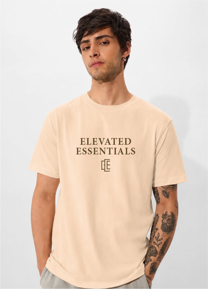 Fabrixa Premium Oversized Beige T-Shirt for Men