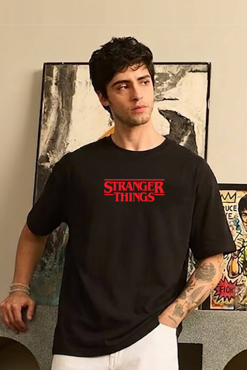 Stranger Things Inspired Graphic oversized T-Shirt for Men