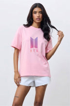 BTS Series Girls Pink Graphic T-Shirt