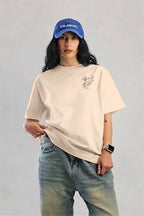 Olive Moon & Stars Line Art T-Shirt