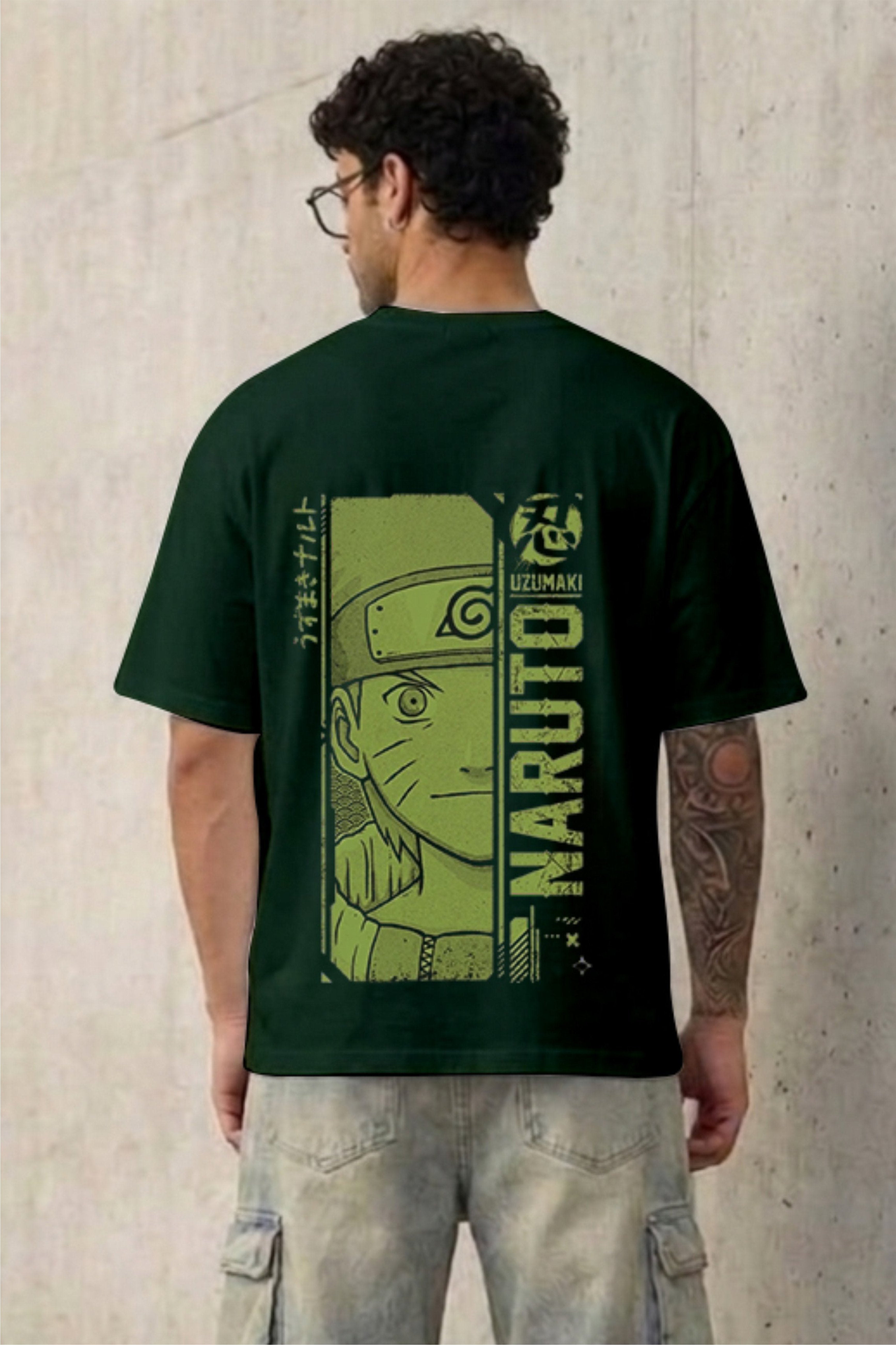 Naruto Anime Graphic Oversized T Shirt for Men