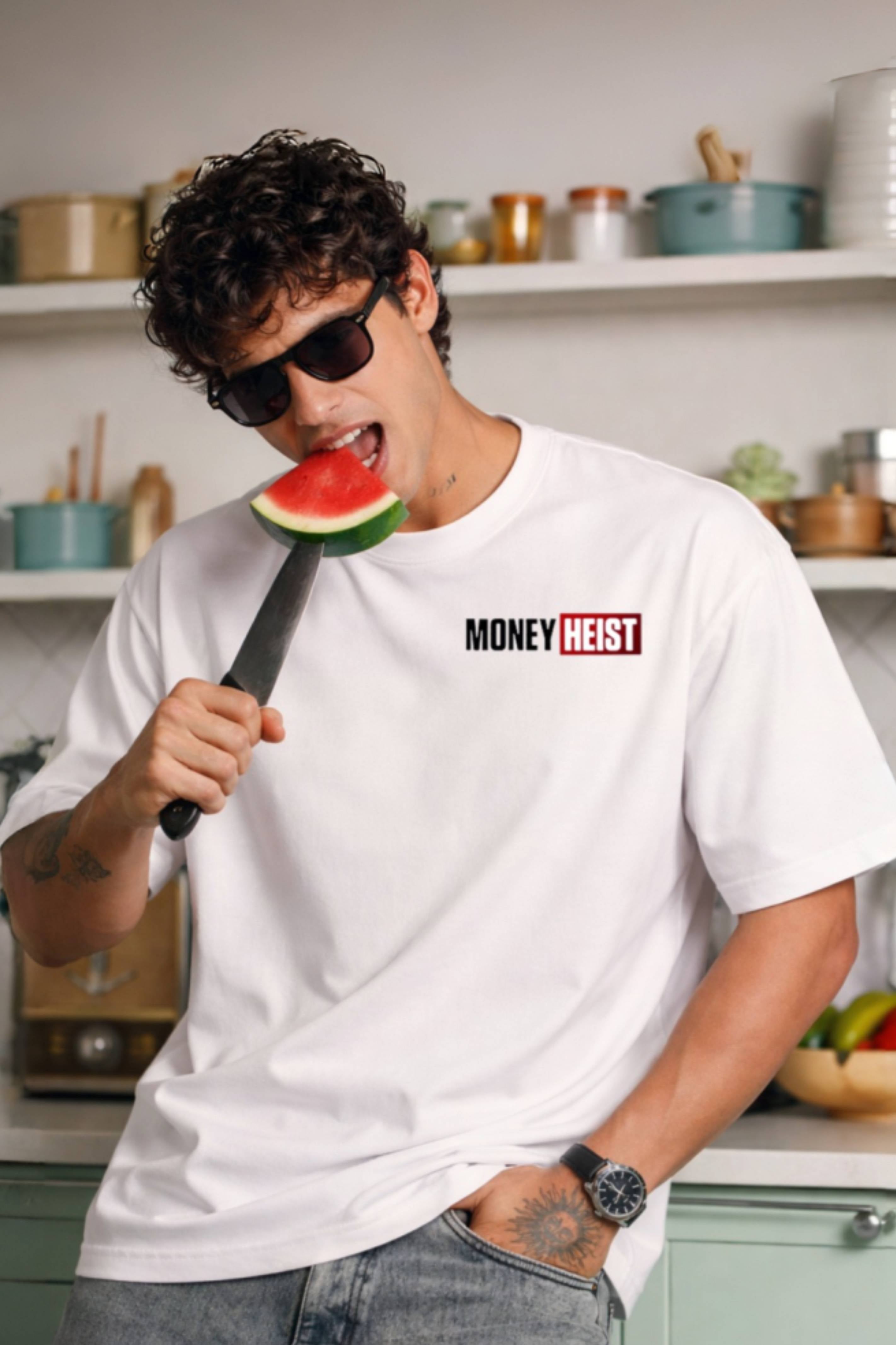 Money Heist Bella Ciao Graphic over sized T-Shirt for Men