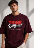Think Different Graphic Oversized T-Shirt for Men