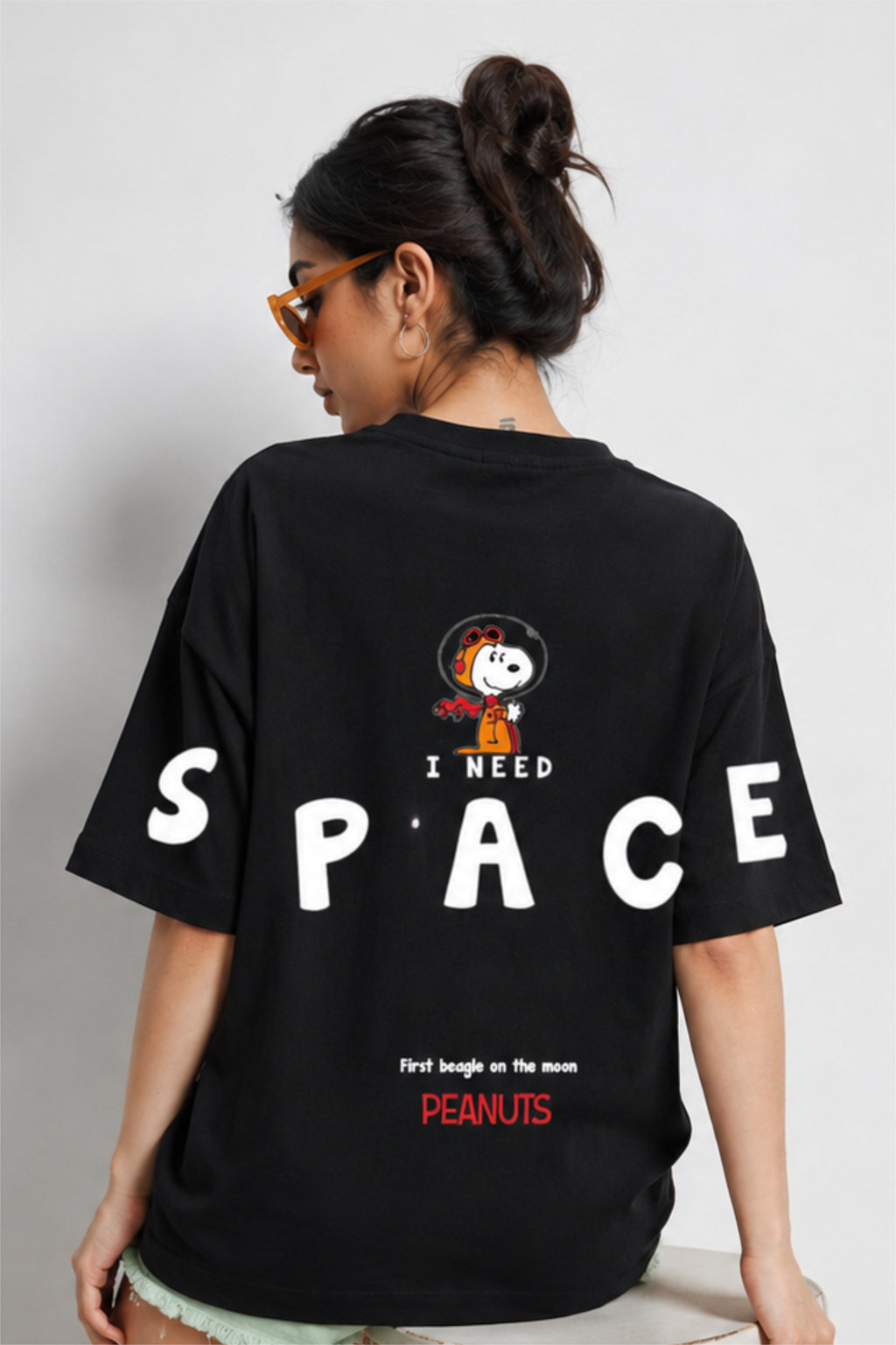 Oversized Graphic T-Shirt – I NEED SPACE