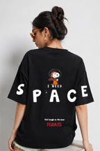 Oversized Graphic T-Shirt – I NEED SPACE