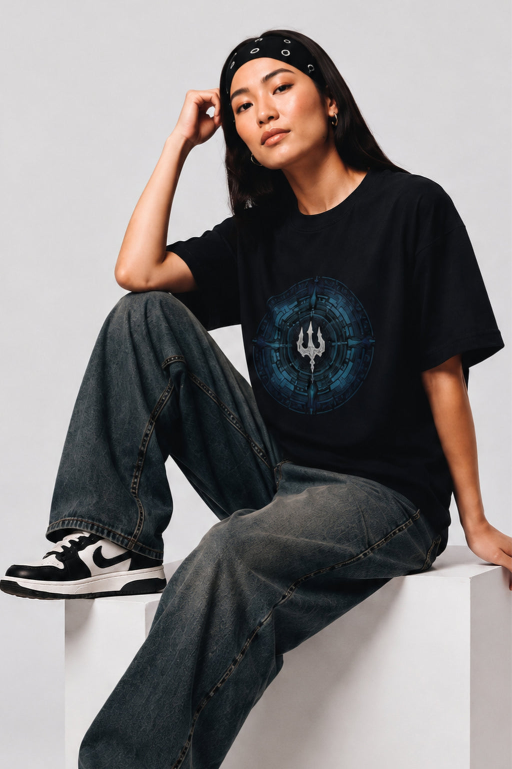 Women’s Oversized Trisul Graphic t shirt