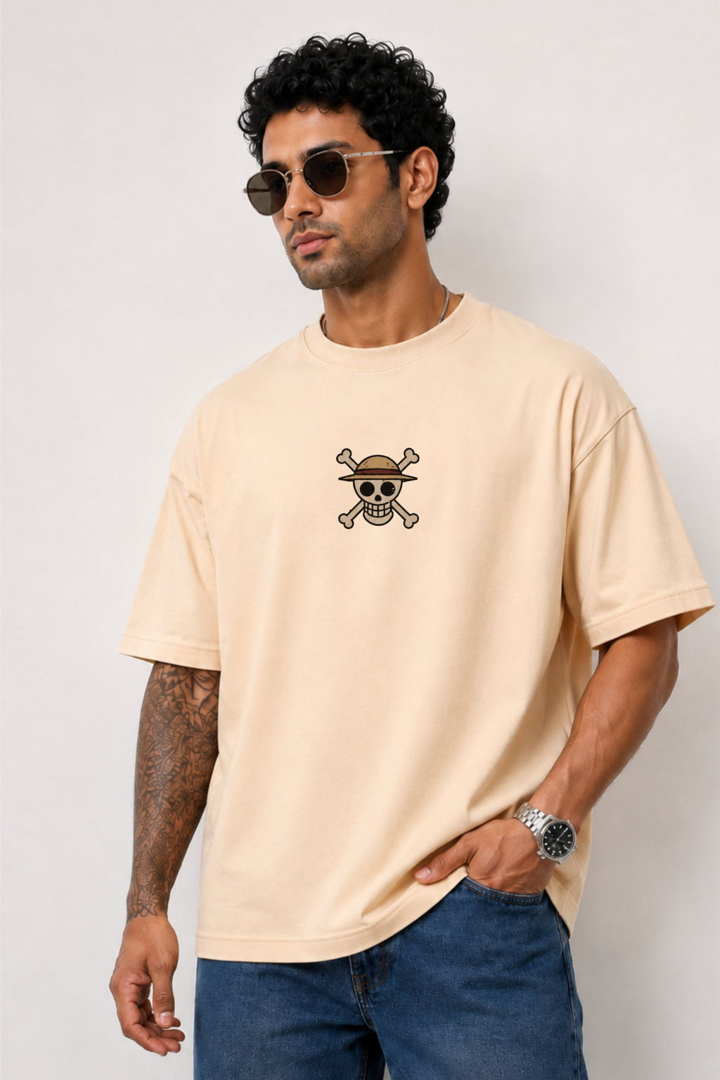 Monkey D. Luffy One Piece Anime Oversized T-Shirt | Fabrixa
