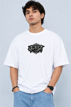 Kalyug Sanskrit Graphic Oversized T-Shirt – White | Fabrixa