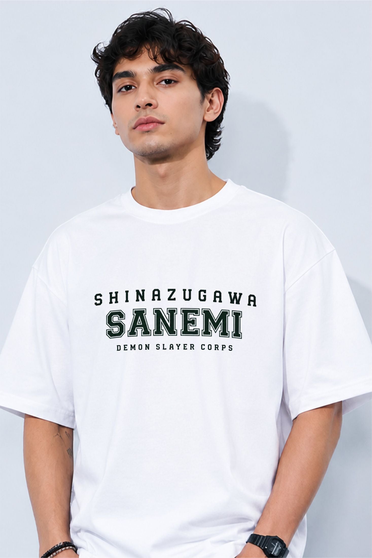 Sanemi Shinazugawa Demon Slayer Anime Oversized T-Shirt | Fabrixa