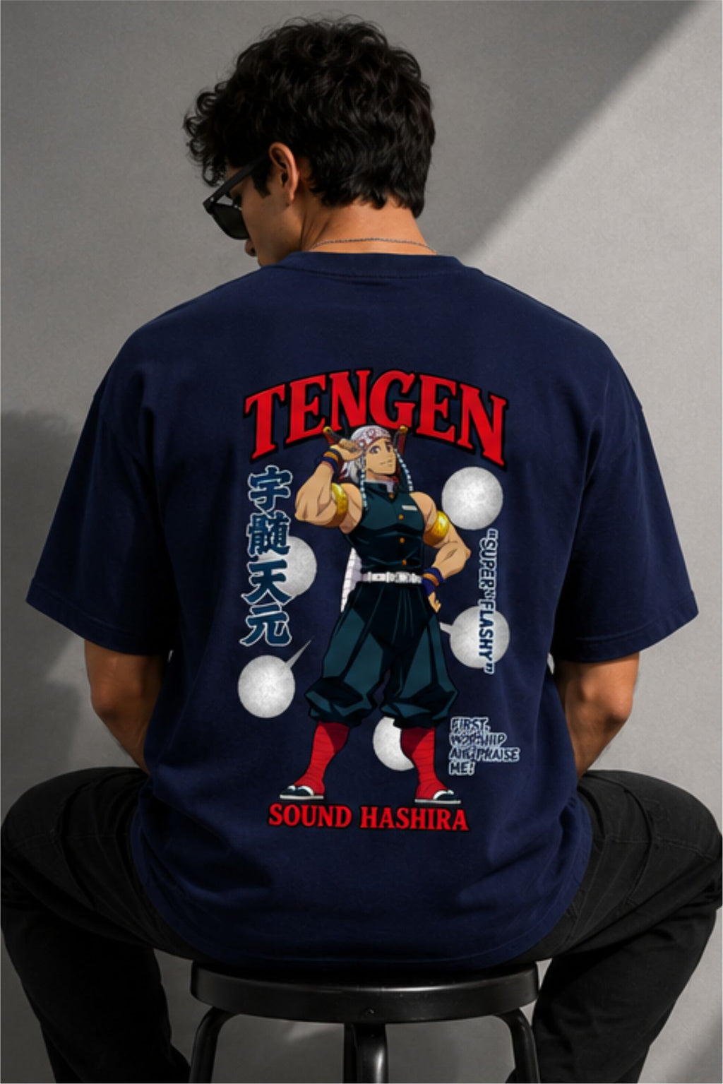 Tengen Uzui Demon Slayer Sound Hashira Oversized T-Shirt | Fabrixa