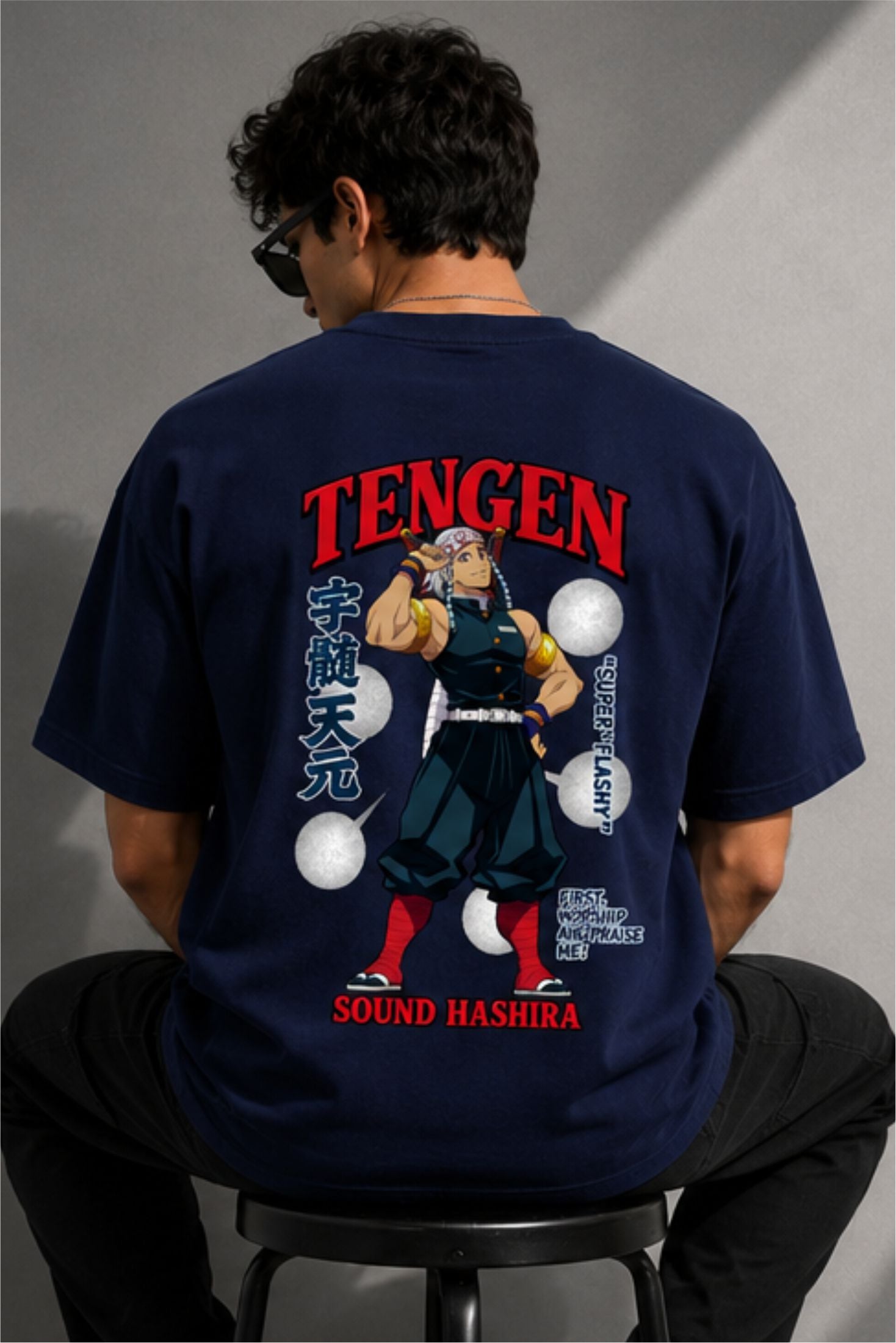 Tengen Uzui Demon Slayer Sound Hashira Oversized T-Shirt | Fabrixa