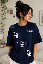 Panda Whispers Oversized Tee