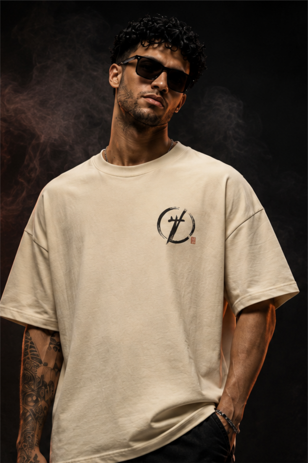 Fabrixa Rise Phoenix Graphic Oversized T-Shirt for Men