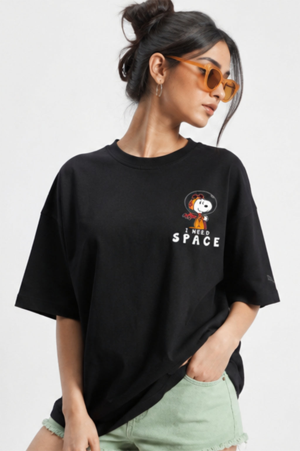 Oversized Graphic T-Shirt – I NEED SPACE