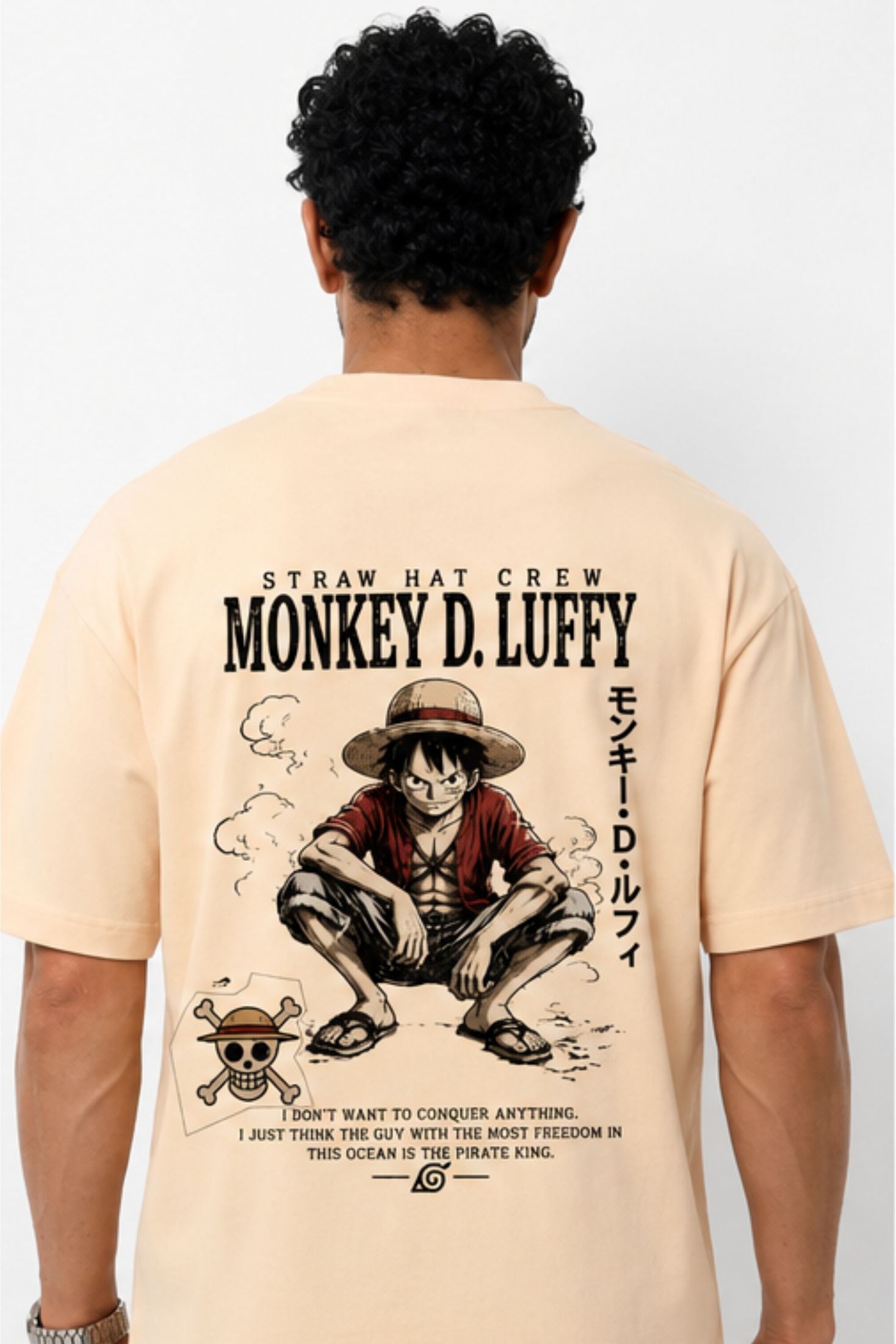 Monkey D. Luffy One Piece Anime Oversized T-Shirt | Fabrixa