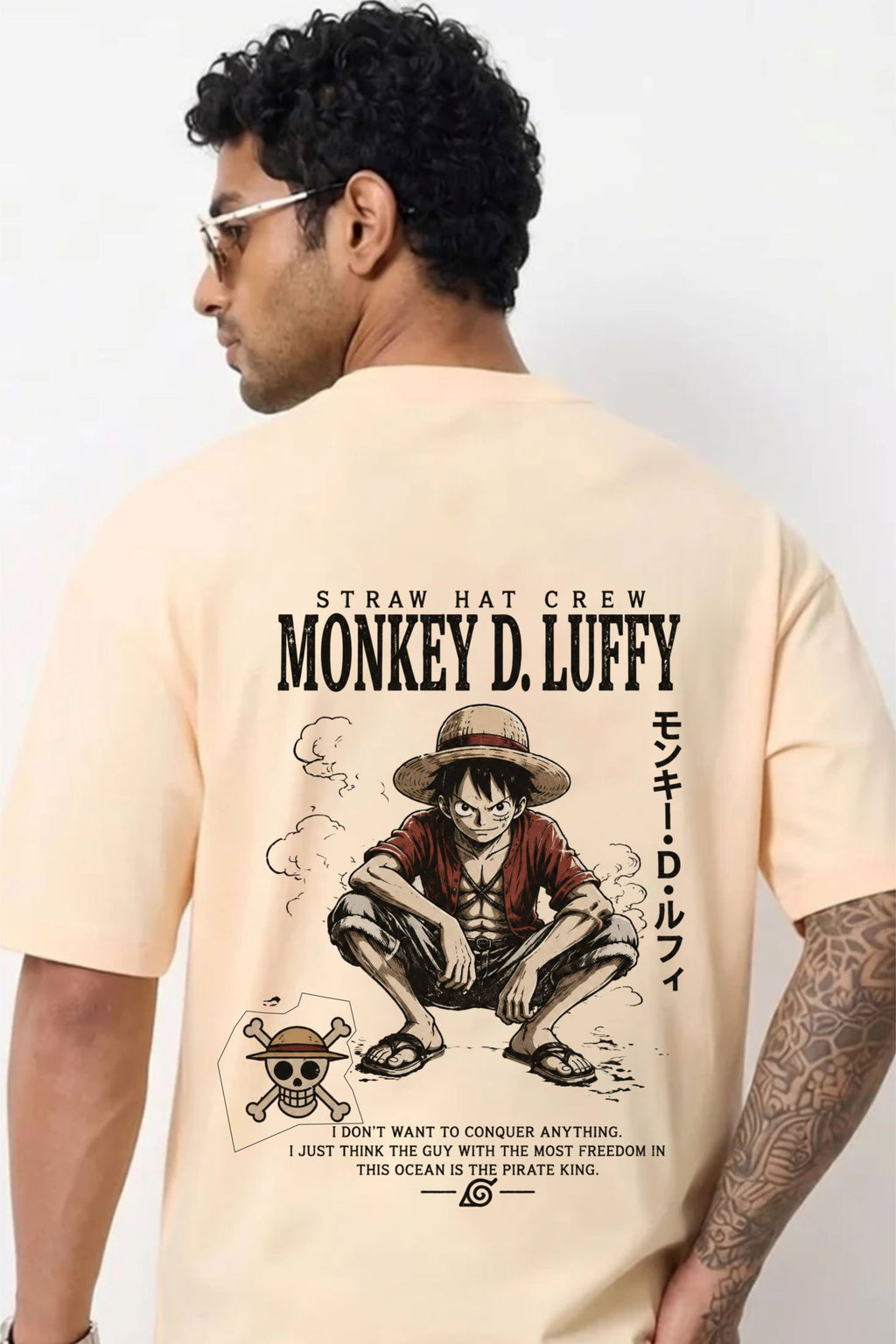 Monkey D. Luffy One Piece Anime Oversized T-Shirt | Fabrixa