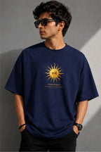 Karma Spiritual Sun Oversized T-Shirt – Navy Blue