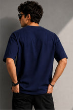 Karma Spiritual Sun Oversized T-Shirt – Navy Blue