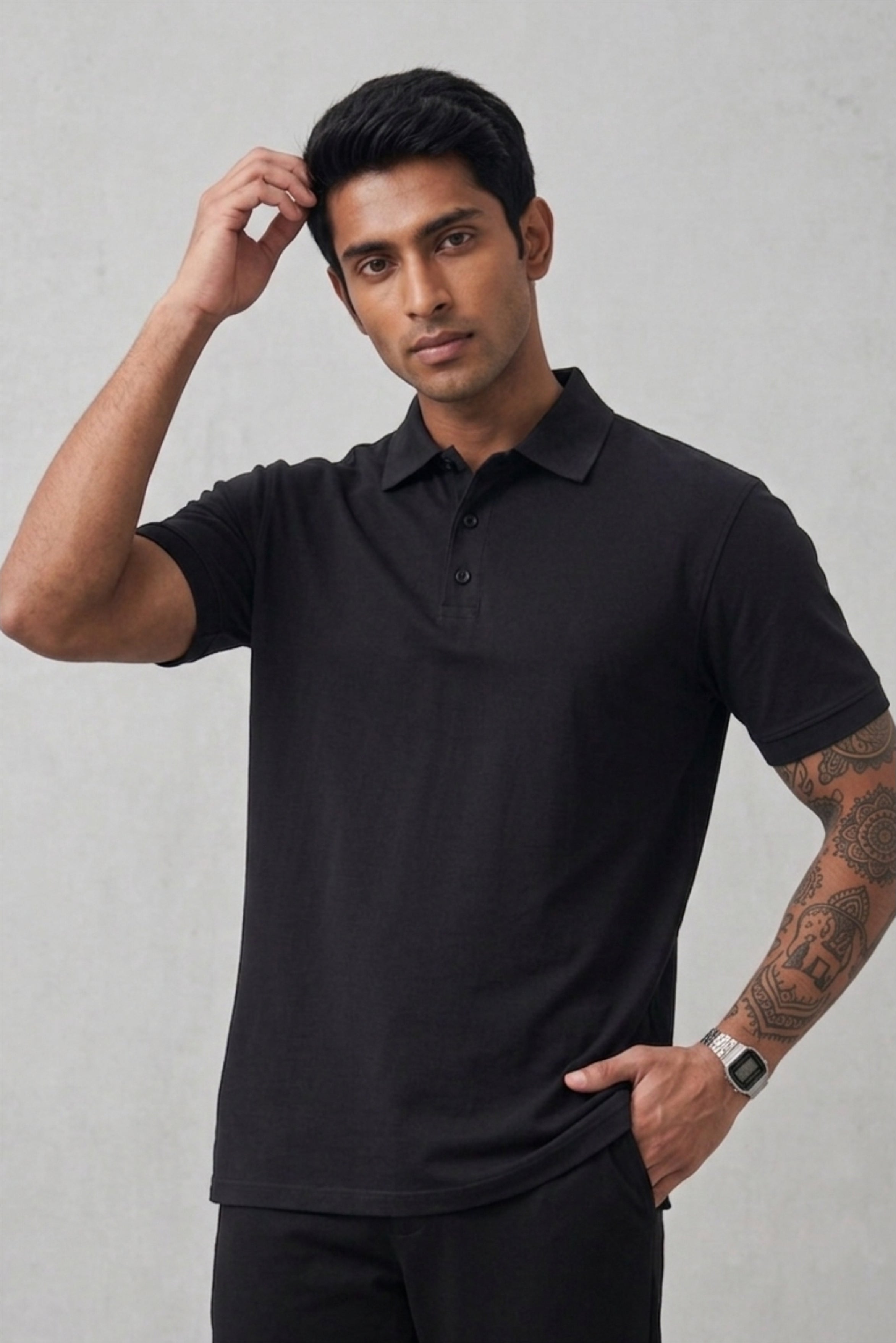 Salary Received Salary Gone Back Print Polo T-Shirt