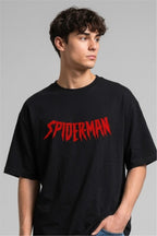 Spider-Man Oversized Black T-Shirt