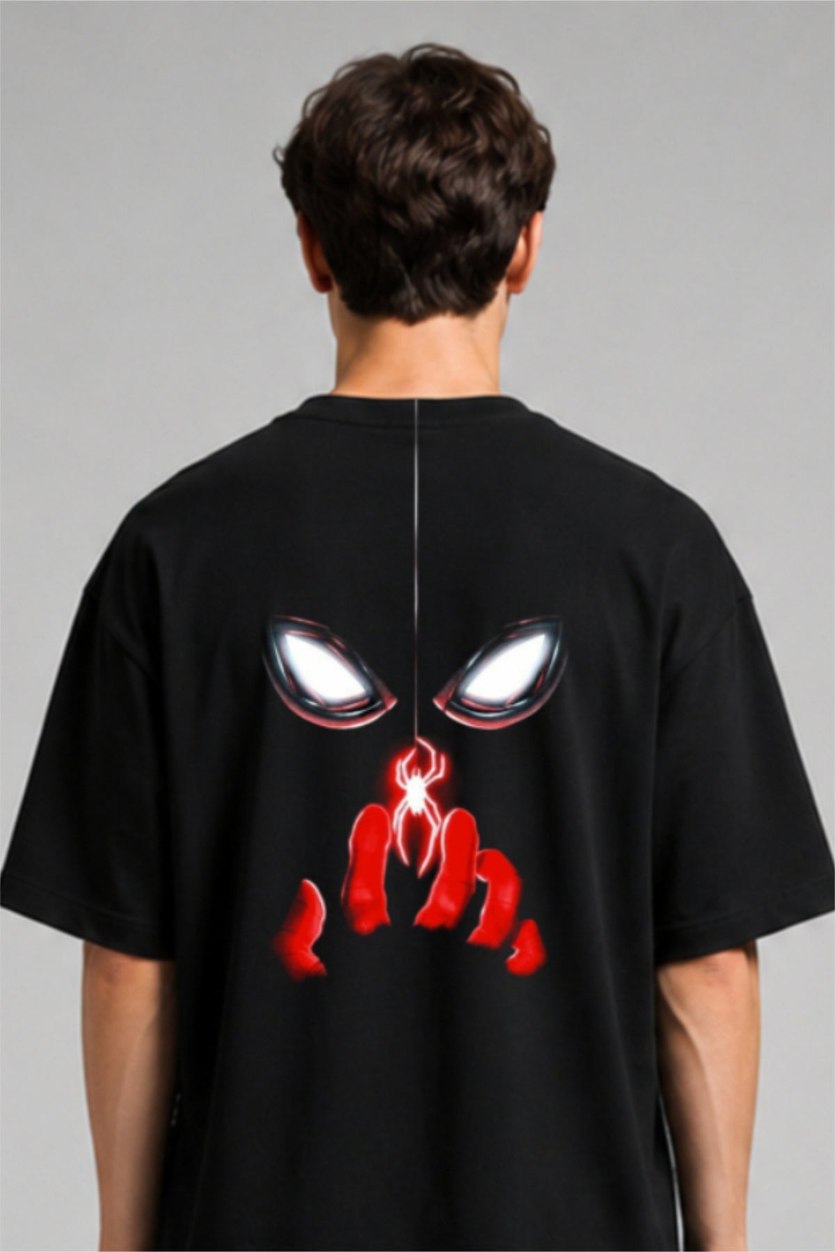 Spider-Man Oversized Black T-Shirt