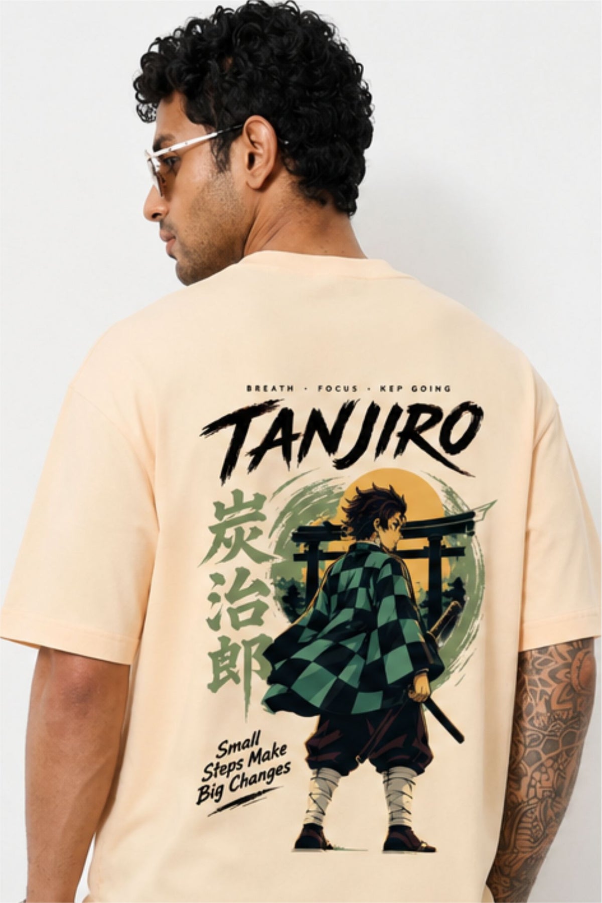 Tanjiro Kamado Demon Slayer Anime Oversized T-Shirt | Fabrixa