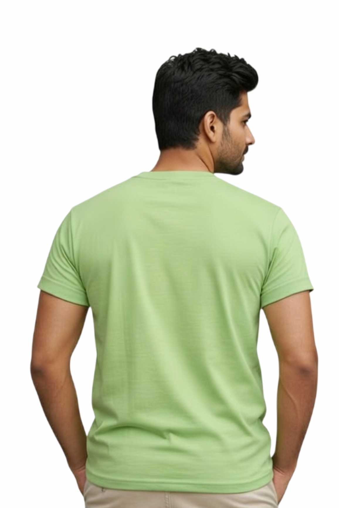 Round Nack Plain T-shirt - Back