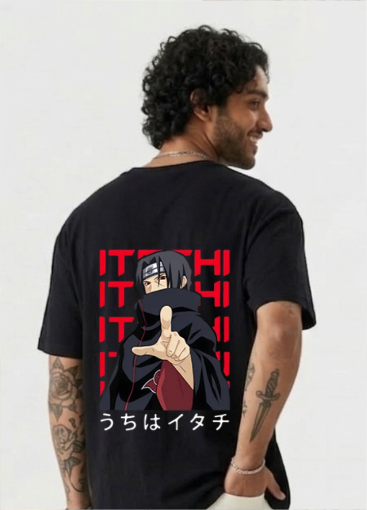 Itachi_oversize_Anime_t-shirt - Back