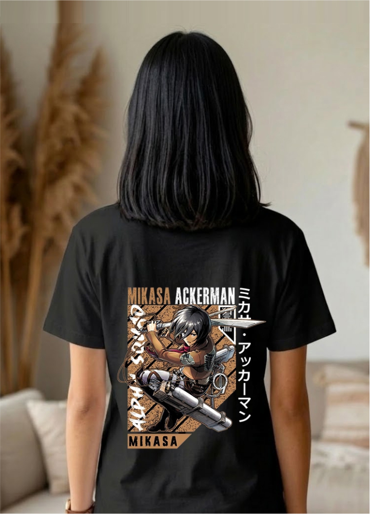 Mikasa Ackerman Anime girl t shirt