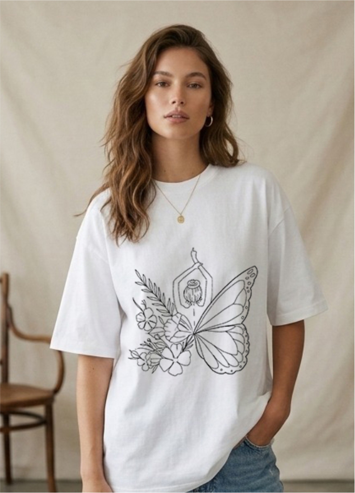 Butterfly girl t shirt