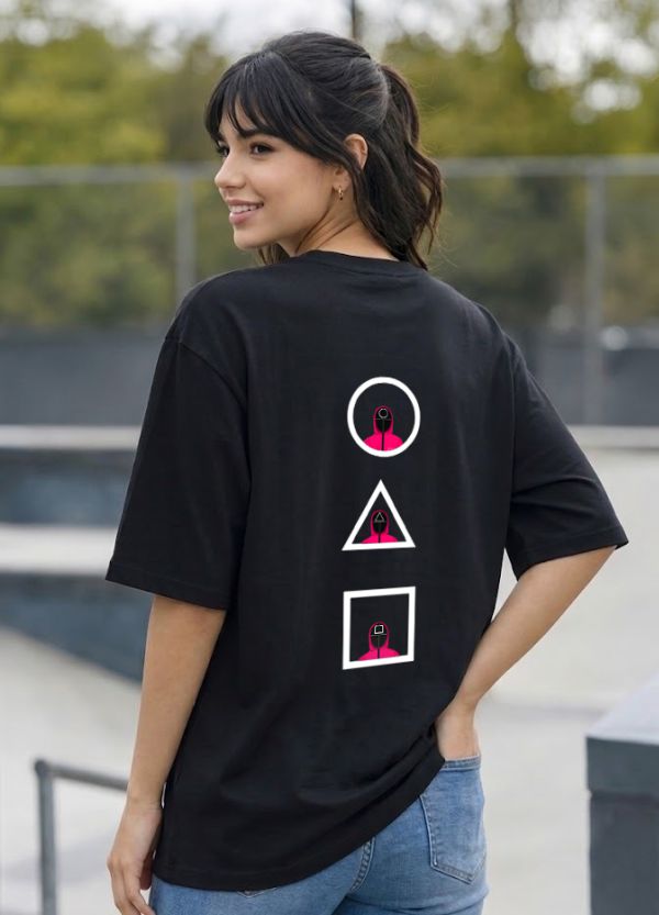 Squid Game series over size t shirt - Back