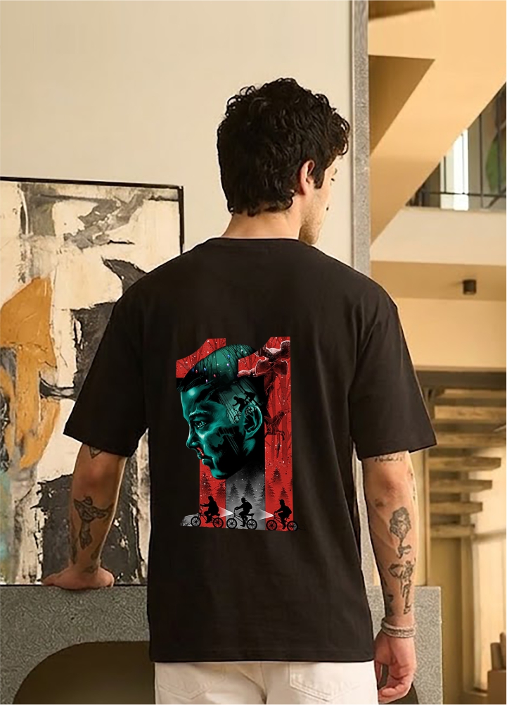 stranger things oversized t shirt - Back